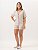 Pijama Americano Curto Boarding – Liso Papiro com Vermelho - Imagem 1