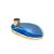 Castiçal Quartzo Azul - com Lateral em Ouro - Imagem 1