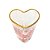 Copo Coração Rose com Detalhes em Dourado - Imagem 1