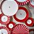 Prato de Sobremesa Vermelho Stripes - Love Birds - Imagem 5