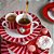 Prato de Sobremesa Vermelho Stripes - Love Birds - Imagem 3