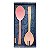 Set/2 Colheres p/ Salada Esmaltadas Rosa - Spring to Life - Imagem 1