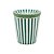 Set com Caneca s/ Alça Stripes e Mini Prato Verde - Mugs & Match - Imagem 1