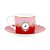 Xícara de Chá Medallion Rosa/Vermelho - Love Birds - Imagem 3