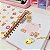 Diário Elegante com Cadeado Coração Dourado 100 Folhas – Ursinhos Kawaii - Imagem 3
