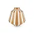 Vaso de Metal 35 Stripes Branco/Dourado - Home Accessories - Imagem 1