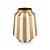 Vaso de Metal 29 Stripes Branco/Dourado - Home Accessories - Imagem 1
