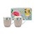 Set/2 Caneca Pequena Cáqui - Blushing Birds - Imagem 1