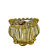 Mini Castiçal de Vidro Transparente Amarelo - Imagem 1