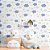 Papel De Parede Infantil Nuvem Azul Rolo Alto Padrão Lavável - Imagem 1