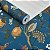 Papel De Parede Vinílico Floral Azul Texturizado Lavável 10m - Imagem 2