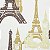 Papel De Parede Infantil Temático Torre Eiffel Paris Lavável - Imagem 5