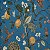 Papel De Parede Vinílico Floral Azul Texturizado Lavável 10m - Imagem 2
