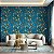 Papel De Parede Vinílico Floral Azul Texturizado Lavável 10m - Imagem 1