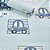 Papel De Parede Importado Lavável Infantil Azul Carros - Imagem 2