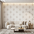 Papel De Parede Vinílico Lavável Off White Arabesco Cinza - Imagem 1