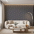 Papel De Parede Famous Scence Zara Cinza Escuro Fios Rose Gold - Imagem 1