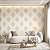 Papel De Parede Lavável Branco Off White Floral Damask Bege - Imagem 1