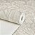 Papel De Parede Vinílico Floral Bege Lavável Texturizado - Imagem 3