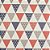 Papel De Parede Geométrico Triangulo Vermelho Azul Infantil - Imagem 3