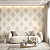 Papel De Parede Lavável Branco Off White Floral Damask Bege - Imagem 1