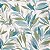 Papel De Parede Vinílico Texturizado Folhagens Verde Azul - Imagem 4
