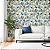 Papel De Parede Vinílico Texturizado Folhagens Verde Azul - Imagem 1