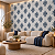 Papel De Parede Texturizado Lavável Cinza Arabesco Azul - Imagem 1