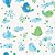 Papel De Parede Vinílico Azul Verde Corações Infantil - Imagem 4