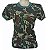Camiseta Feminina Baby Look Camuflada Exército Brasileiro - Imagem 1