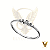 Anel em ouro 18k com 5 diamantes negros naturais decrescentes - Imagem 2