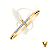 Anel em ouro 18k cruz com 12 diamantes naturais - Imagem 4