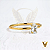 Anel Solitário em ouro 18k com diamante natural oval de 50 pts - Imagem 4