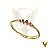 Anel em ouro 18k com 5 rubis naturais decrescentes - Imagem 1