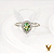 Anel em ouro 18k com esmeralda gota natural e 21 diamantes naturais - Imagem 4