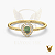 Anel em ouro 18k com esmeralda gota natural e 16 diamantes naturais - Imagem 8