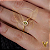 Anel em ouro 18k com esmeralda gota natural e 16 diamantes naturais - Imagem 6