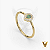 Anel em ouro 18k com esmeralda gota natural e 16 diamantes naturais - Imagem 11