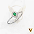 Anel em ouro 18k com esmeralda gota natural e 16 diamantes naturais - Imagem 3