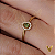 Anel em ouro 18k com esmeralda gota natural e 16 diamantes naturais - Imagem 4