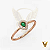 Anel em ouro 18k com esmeralda gota natural e 16 diamantes naturais - Imagem 5