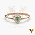 Anel em ouro 18k com esmeralda gota natural e 16 diamantes naturais - Imagem 10