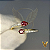 Anel em ouro 18k com 2 rubis e 20 diamantes naturais - Imagem 3