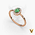 Anel em ouro 18k com esmeralda e 14 diamantes naturais - Imagem 8