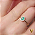 Anel em ouro 18k com esmeralda e 14 diamantes naturais - Imagem 4