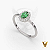 Anel em ouro 18k com esmeralda e 14 diamantes naturais - Imagem 5