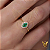 Anel em ouro 18k com esmeralda e 14 diamantes naturais - Imagem 2