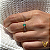 Anel em ouro 18k com esmeralda e 12 diamantes naturais - Imagem 2