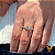Anel em ouro 18k com esmeralda e 12 diamantes naturais - Imagem 4