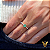 Anel em ouro 18k com esmeralda e 12 diamantes naturais - Imagem 7